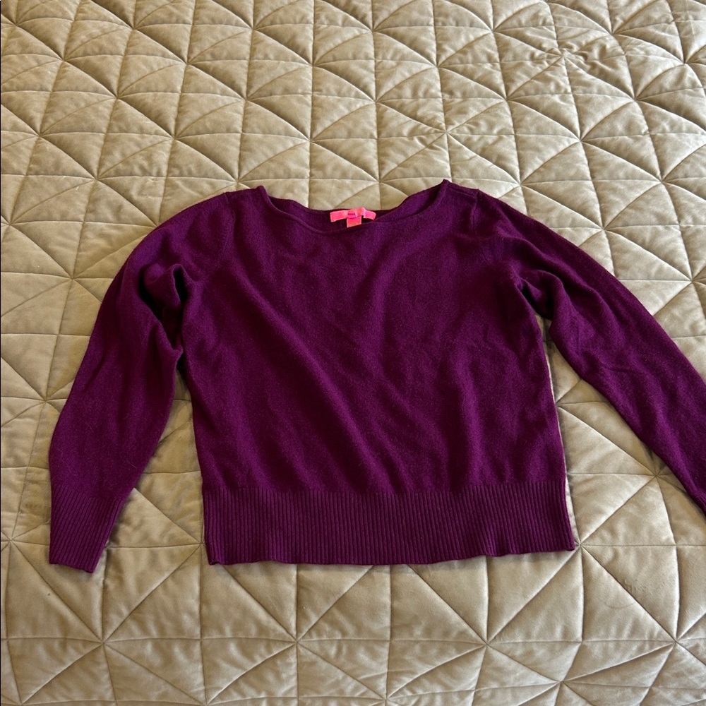 Lilly Pulitzer Rich Purple Button-Back Cardigan - Picture 2 of 5